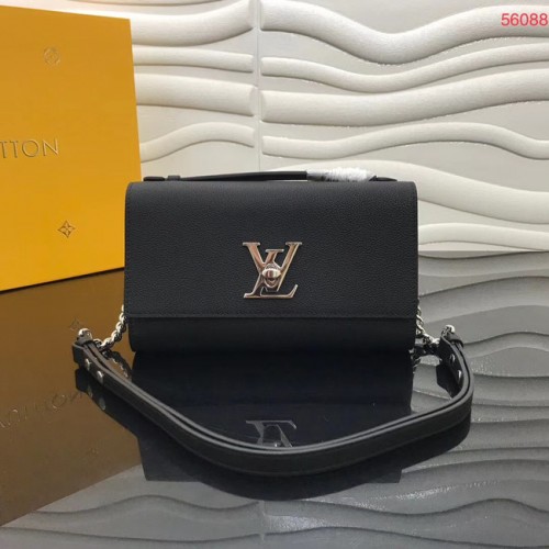 Louis Vuitton Original Grain kalfsleer LOCKME CLUTCH M56087 zwart