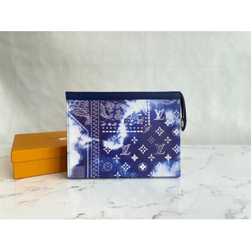 Louis Vuitton Original Leather POCHETTE VOYAGE M81442 Blauw