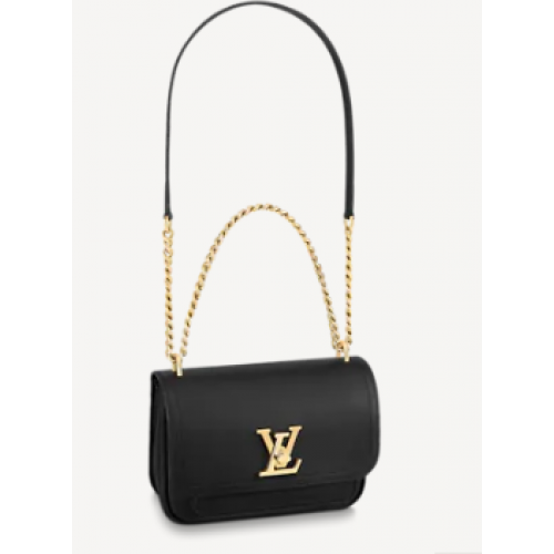 Louis Vuitton Original Lockme ketting kleine handtas M57067 zwart Louis Vuitton Original Lockme ketting kleine handtas M57067 zwart