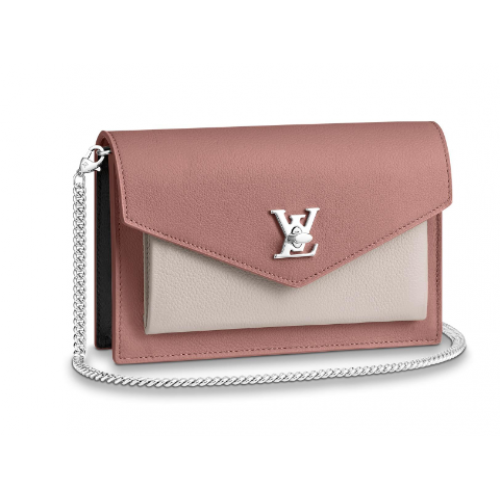Louis Vuitton Original MYLOCKME kettingtas M63471 roze en wit