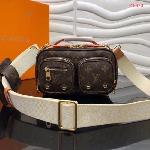 Louis Vuitton Origineel Monogram Canvas M45672 Wit & Bruin