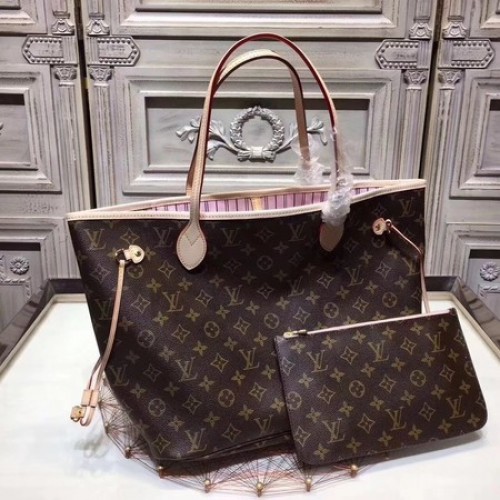 Louis Vuitton Origineel Monogram Canvas NEVERFULL 40156 Roze