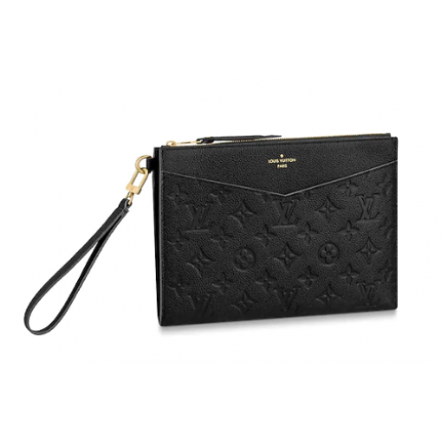 Louis Vuitton Original Monogram Empreinte Clutch tas MELANIE M68705 zwart