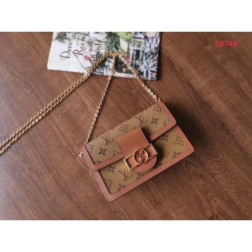 Louis Vuitton Original Monogram Reverse gecoat canvas DAUPHINE CHAIN PORTEFEUILLE M68746