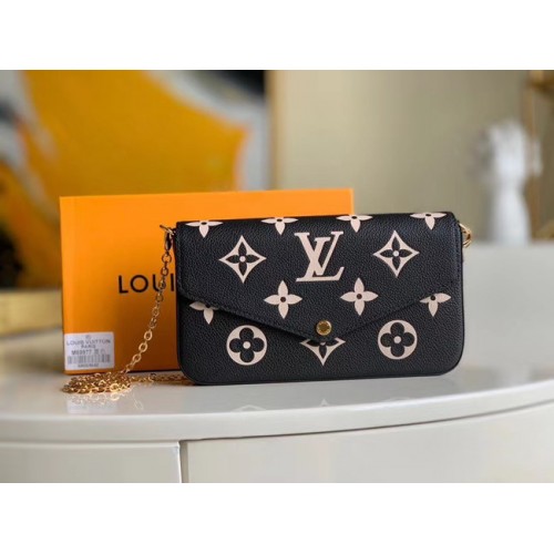 Louis Vuitton Original POCHETTE FELICIE Chain Bag M69977 zwart