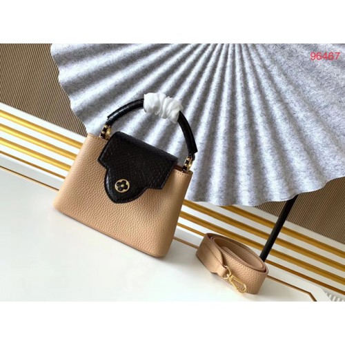 Louis Vuitton Origineel Taurillon leer CAPUCINES BB M95509 Nude