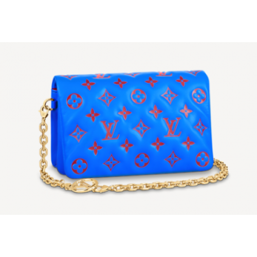 Louis Vuitton POCHETTE KUSSEN M80743 Blauw Rood