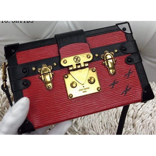 Louis Vuitton Petite Malle Epi leren tas M94219 rood