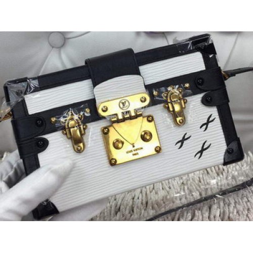 Louis Vuitton Petite Malle Epi leren tas M94219 wit
