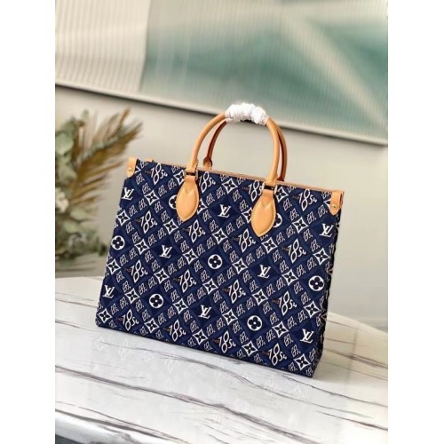 Louis Vuitton SINCE 1854 Onthego medium draagtas M57396 blauw