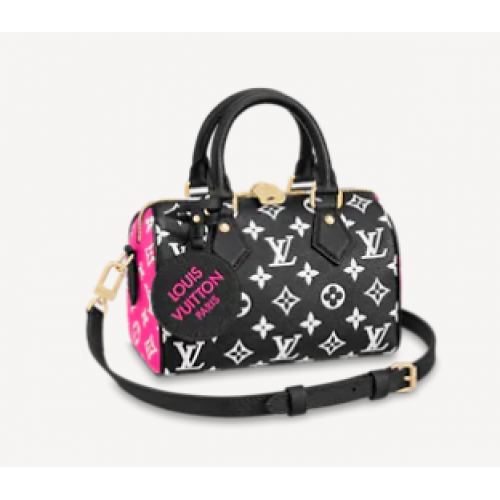 Louis Vuitton SNELLE BANDOULIERE 20 M46088 Zwart Wit Roze