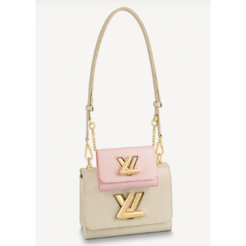 Louis Vuitton TWIST PM M59886 Taupe Bruin Roze