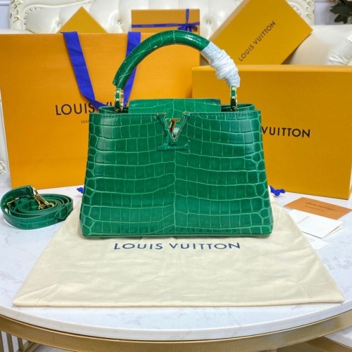 Louis Vuitton krokodillenleer CAPUCINES BB M81190 groen