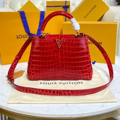 Louis Vuitton krokodillenleer CAPUCINES BB M81190 rood