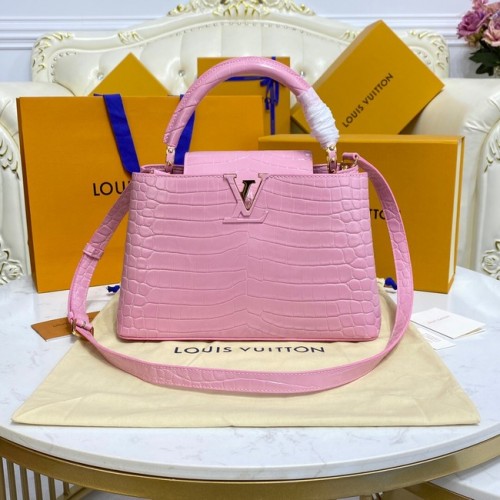 Louis Vuitton krokodillenleer CAPUCINES M48866 roze
