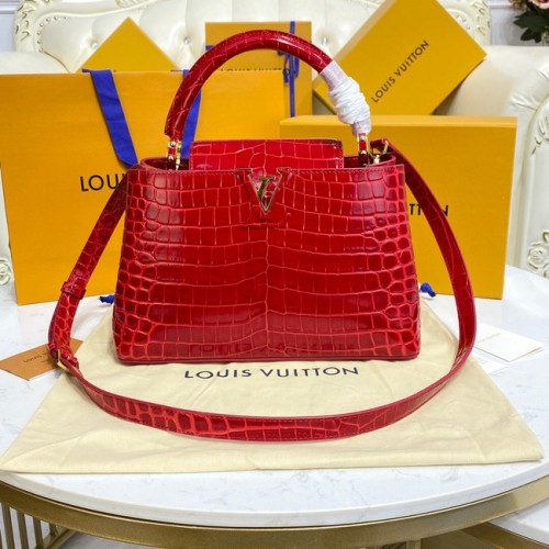 Louis Vuitton krokodillenleer CAPUCINES M48866 rood