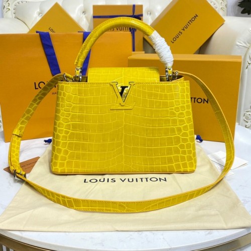 Louis Vuitton krokodillenleer CAPUCINES M48866 geel