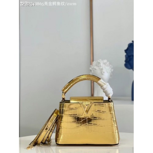 Louis Vuitton krokodillenleer CAPUCINES MINI M48865 goud