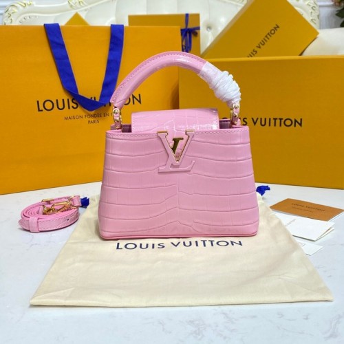 Louis Vuitton krokodillenleer CAPUCINES MINI M81190 roze