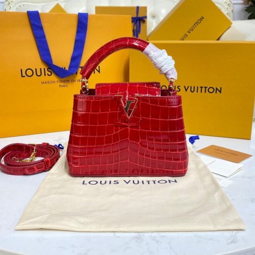 Louis Vuitton krokodillenleer CAPUCINES MINI M81190 rood