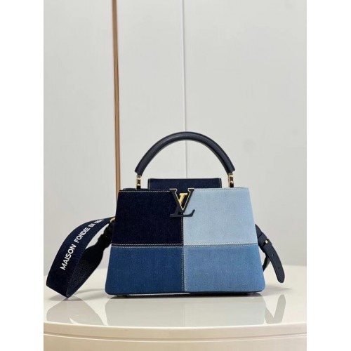 Louis Vuitton denim CAPUCINES BB M59269 blauw