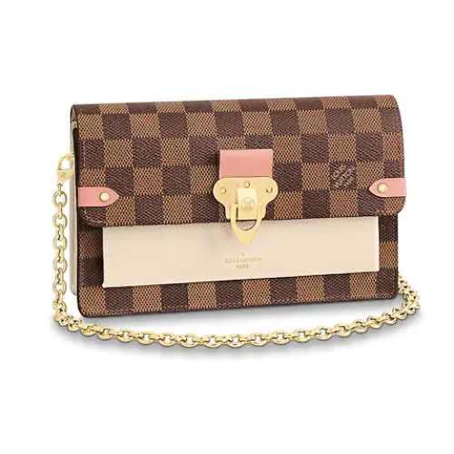 Louis Vuitton originele VAVIN KETTINGPORTEFEUILLE N60237 Creme