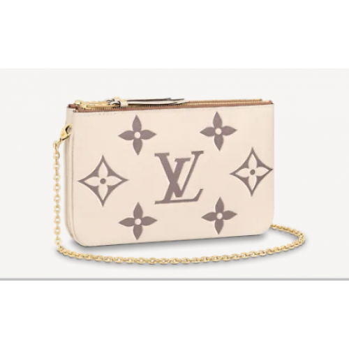 Louis vuitton POCHETTE MET DUBBELE RITS M80084 Crème