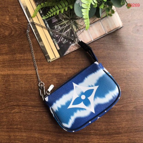 Louis vuitton ESCALE POCHETTE ACCESSOIRES Mini clutch tas M69269 blauw