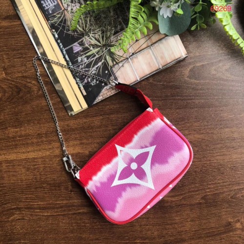 Louis vuitton ESCALE POCHETTE ACCESSOIRES Mini clutch tas M69269 rood