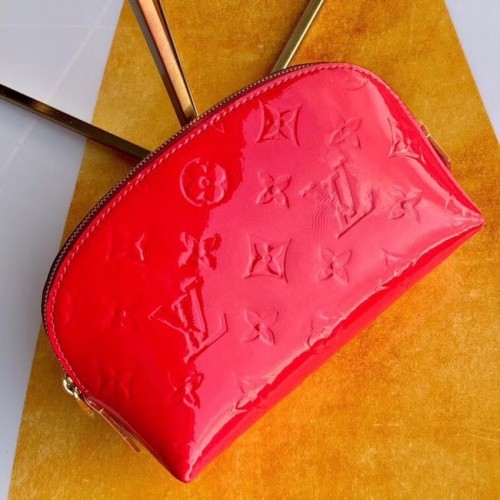 Louis vuitton Monogram Vernis lederen COSMETISCHE ZAK M90172 Watermeloen Rood