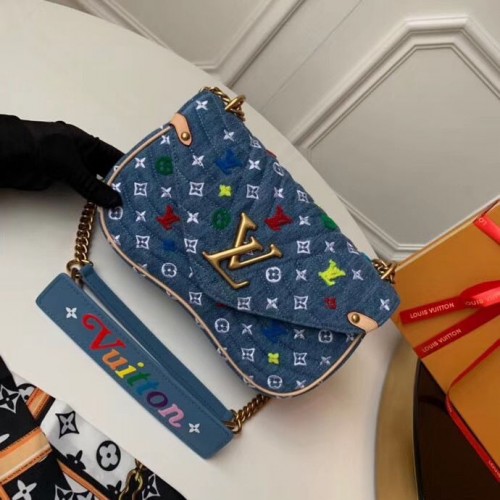 Louis vuitton Original NEW WAVE medium tas M53692 blauw