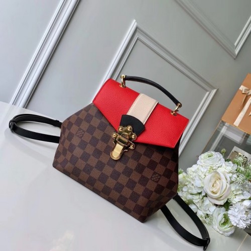 Louis vuitton warmwaterbronnen rugzak Origineel leer CLAPTON M42259 rood
