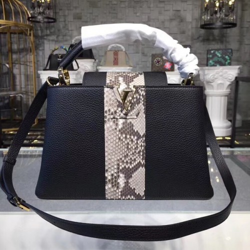 Louis vuitton origineel CAPUCINES N94220 ZWART