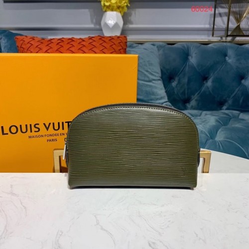 Louis vuitton originele Epi lederen COSMETISCHE ZAK PM M52030 Kaki