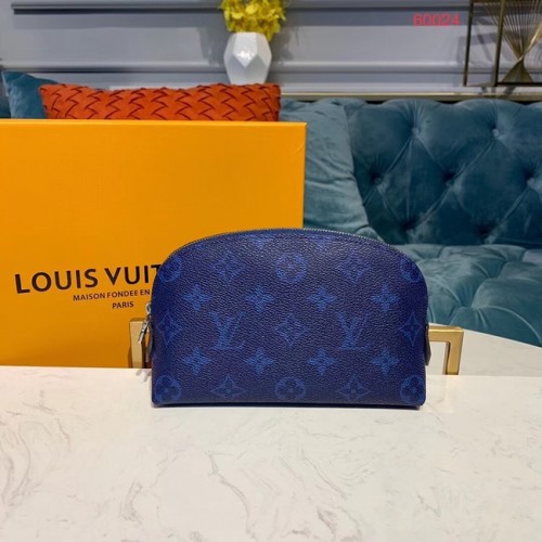 Louis vuitton originele Monogram COSMETIC POUCH PM M52030 blauw