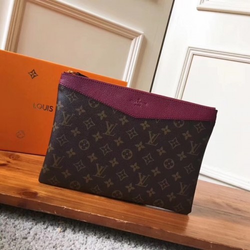 Louis vuitton originele Monogram Canvas DAGELIJKSE ZAK M62048 Bordeaux