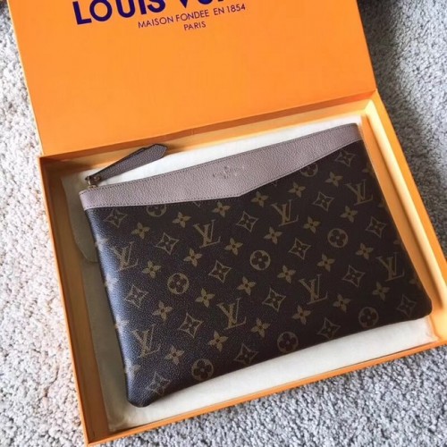 Louis vuitton originele Monogram Canvas DAGELIJKSE POUCH M62048 grijs