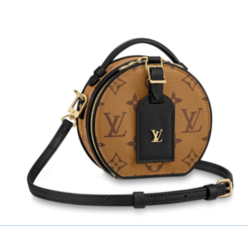 Louis vuitton origineel monogram omgekeerde canvas MINI BOITE CHAPEAU M44699