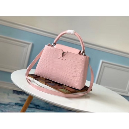 Louis vuitton originele krokodil CAPUCINES PM M53665 Eau de Rose