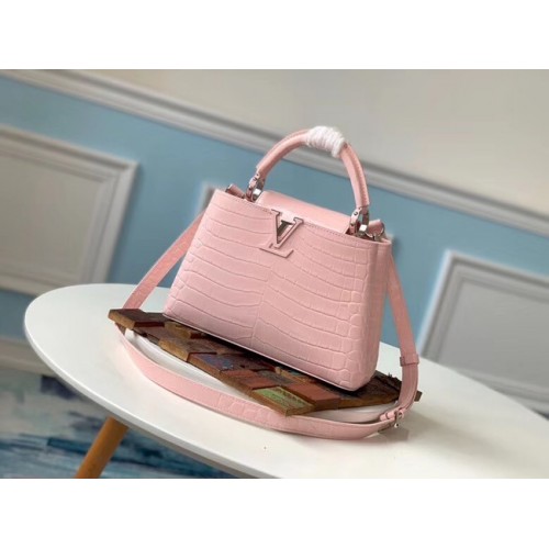 Louis vuitton originele krokodil CAPUCINES PM M94587 Eau de Rose