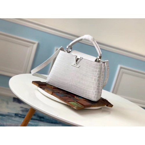 Louis vuitton originele krokodil CAPUCINES PM M94587 creme