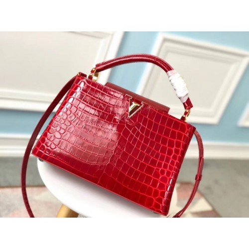 Louis vuitton originele krokodil CAPUCINES PM N93163 rood