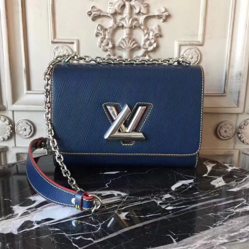 Louis vuitton origineel epileer TWIST MM M50332 donkerblauw