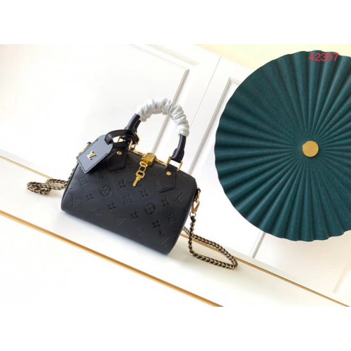 Louis vuitton origineel leer SPEEDY 20 Monogram Empreinte mini m42397 zwart