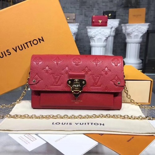 Louis vuitton origineel monogram empreinte KETTINGPORTEFEUILLE M63399 ROOD