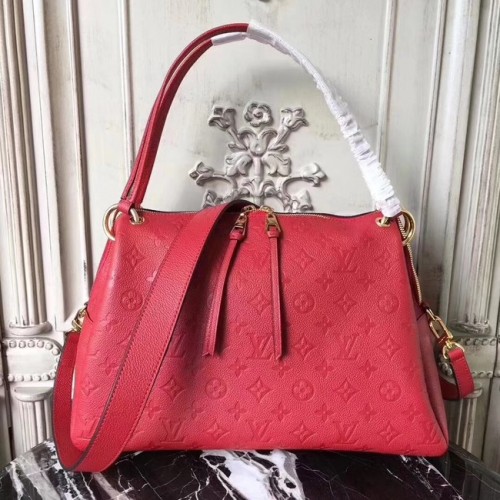 Louis vuitton originele monogram print PONTHIEU PM M43721 rood