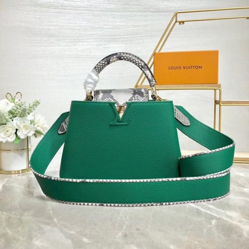 Louis vuitton origineel taurillon leer Capucines BB M48865 groen