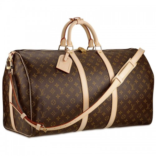 Louis Vuitton monogram canvas Keepall 55 schouderriem M41414