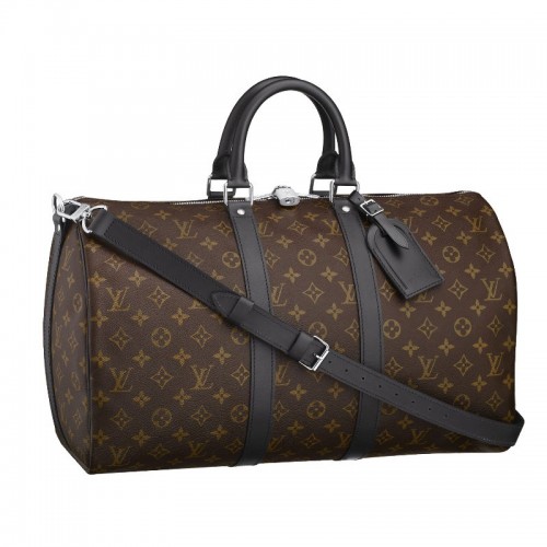 Louis Vuitton monogram Macassar canvas keepall 45 riem M56711
