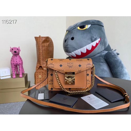 MCM Schoudertas Kalfsleer 96857 Camel